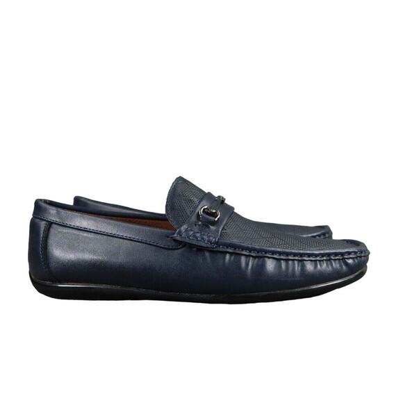 Andrew Fezza Shoes Mens 9.5 Loafer Moccasin Slip On Casual Navy Classic Fashion main image 9